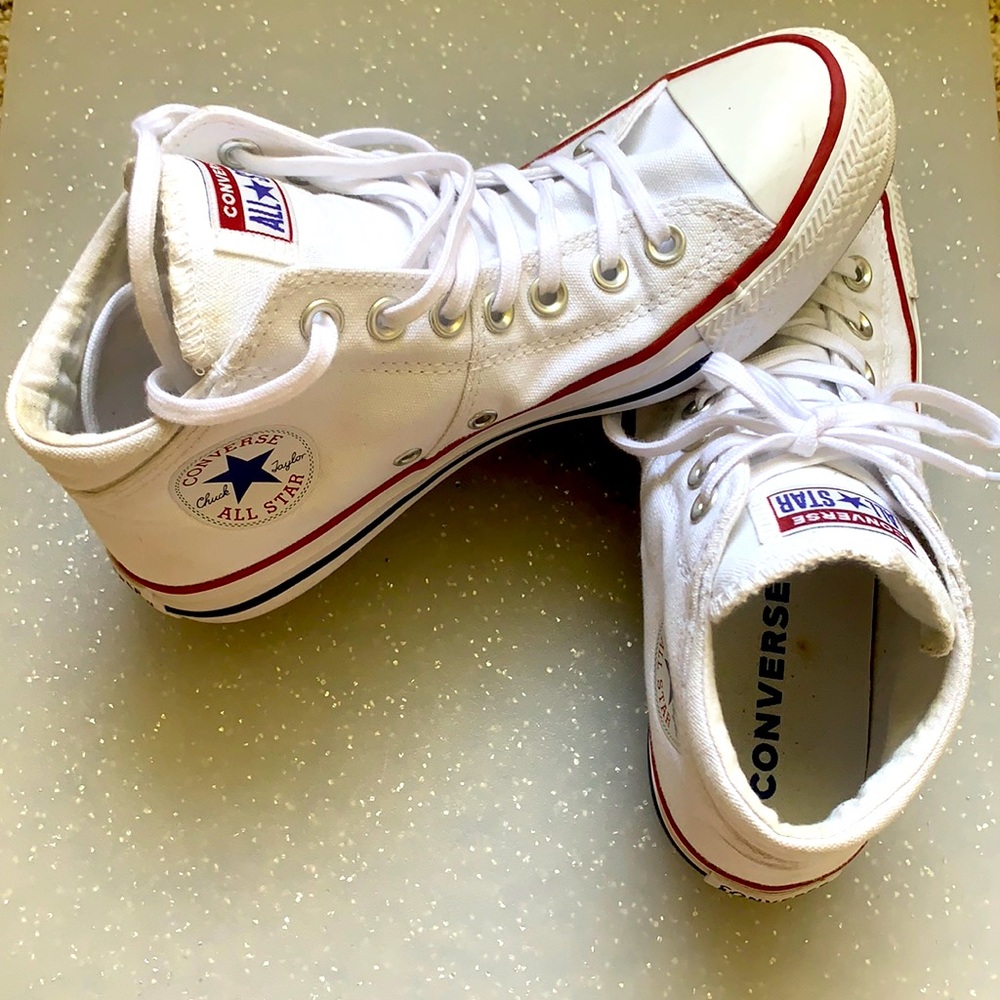 White Hi-Top Chucks